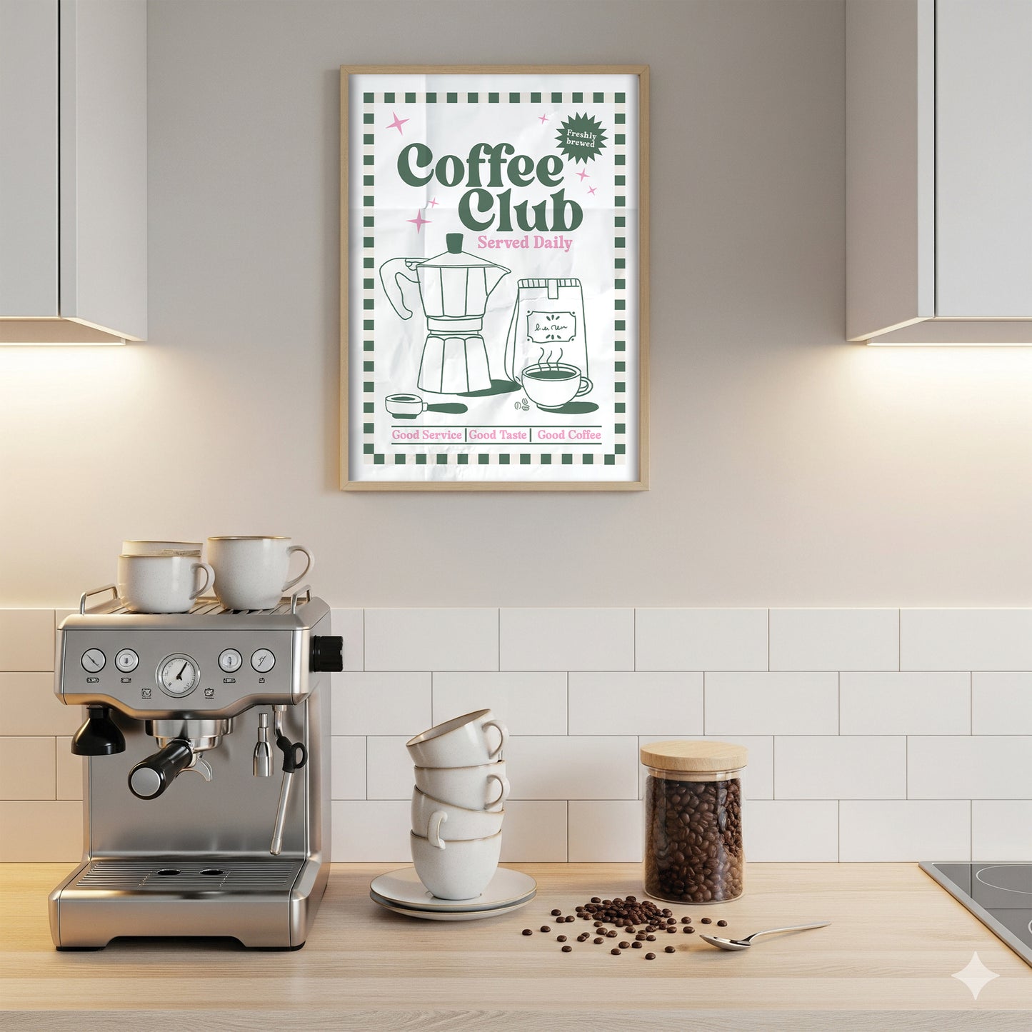 Retro - Coffee Club Print