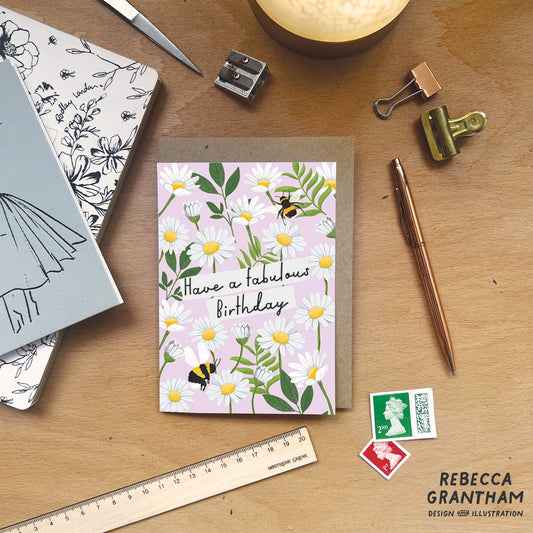 Have a Fabulous Birthday- A6 Greetings Card