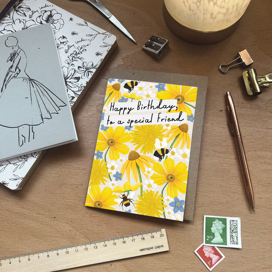 Happy Birthday to a Special Friend - A6 Greetings Card