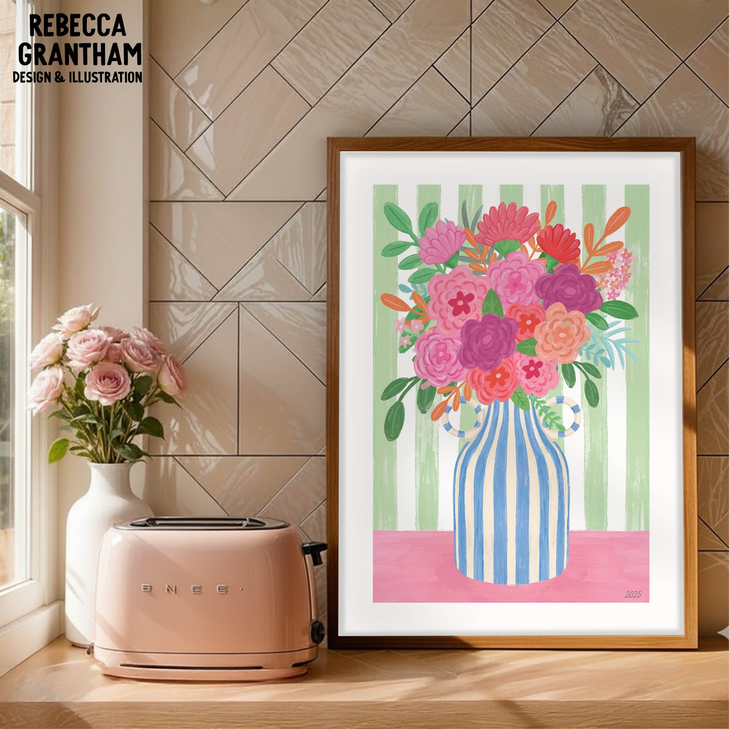 Blue Vase- Flora and Fauna Collection (A4, A5)