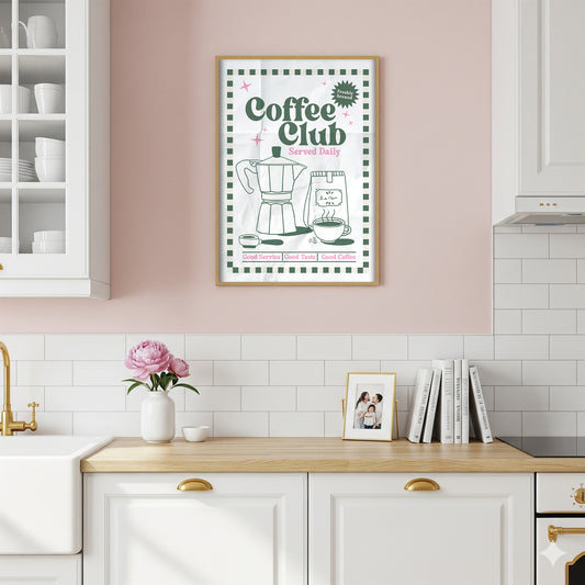 Retro - Coffee Club Print