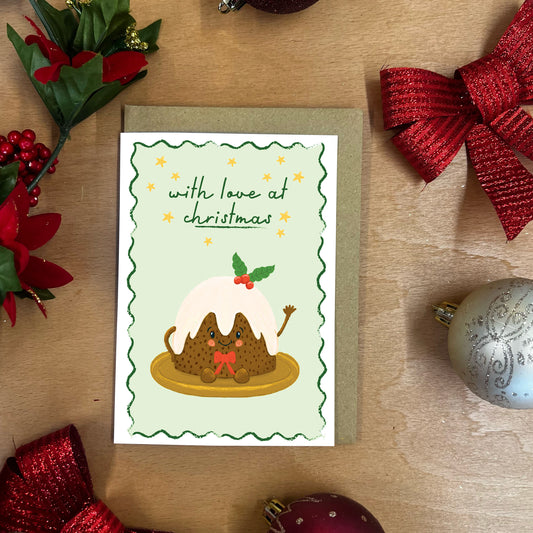 With love at Christmas- A6 Greetings Christmas Card