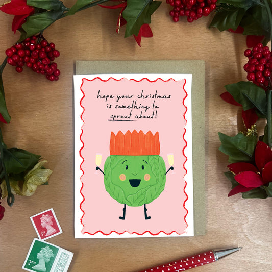Sprout! - A6 Greetings Christmas Card