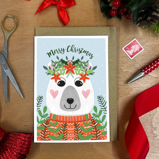 Polar Bear - A6 Greetings Christmas Card