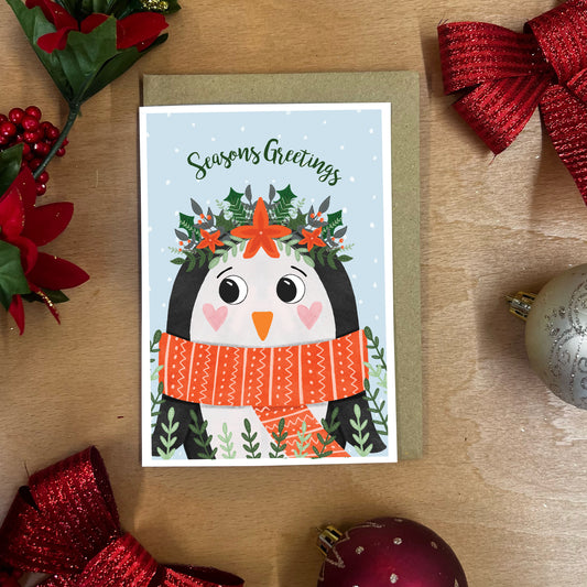 Penguin - A6 Greetings Christmas Card
