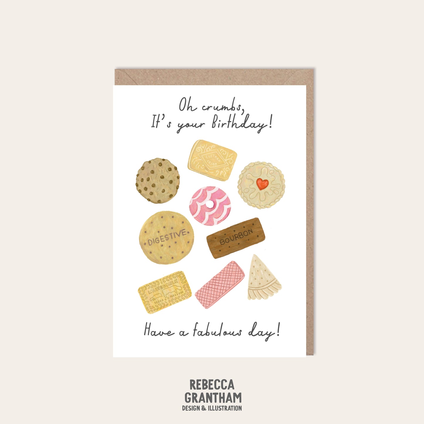 Oh Crumbs its Your Birthday - A6 Greetings Card