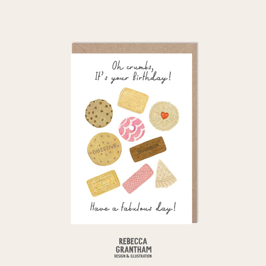 Oh Crumbs its Your Birthday - A6 Greetings Card