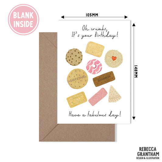 Oh Crumbs its Your Birthday - A6 Greetings Card