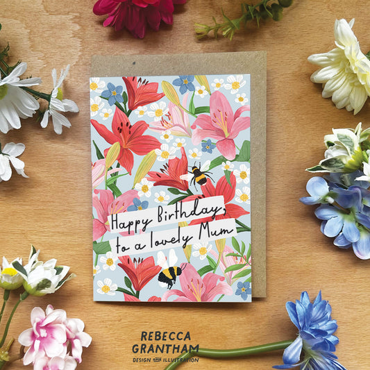 Happy Birthday Mum A6 Greetings Card